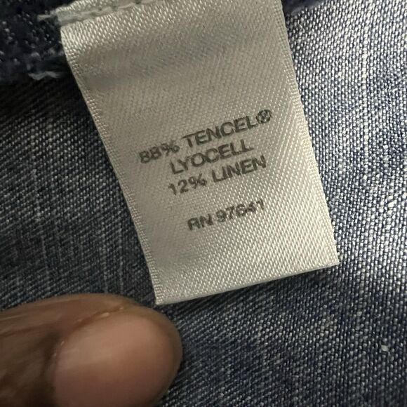 J Jill Denim Chambray Blue Collared Sleeveless Tank Top Size 4XL - Picture 10 of 10